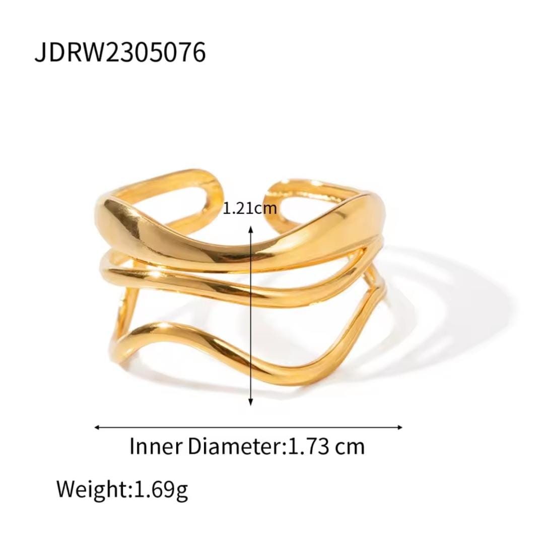 Anillo delgado dorado - Imagen 2