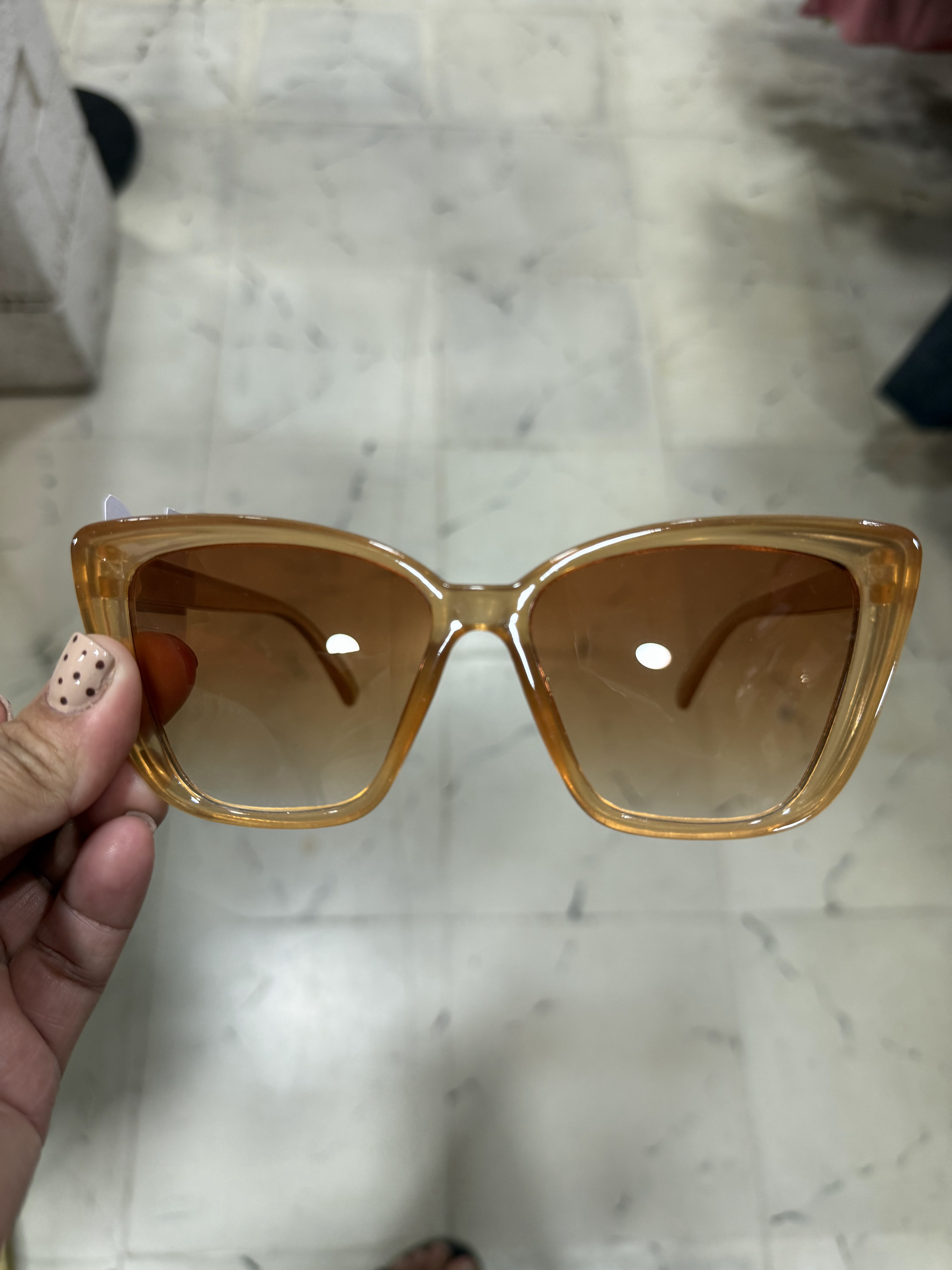 LENTES DAMA CUADRADOS BLANCO NARANJA Y CAFE - Imagen 3