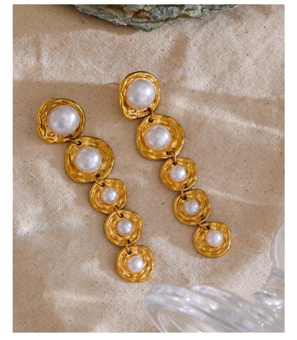 ARETES LARGOS PERLAS - Imagen 2