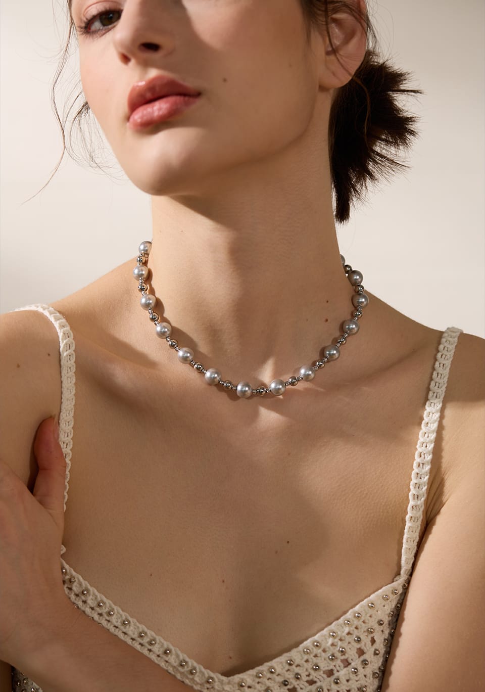 Collar con perlas plata - Imagen 2