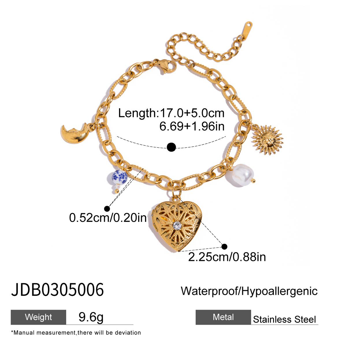 6.17 Pulsera relicario azul