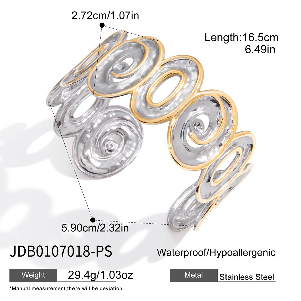 8.14 Brazalete bicolor circulo