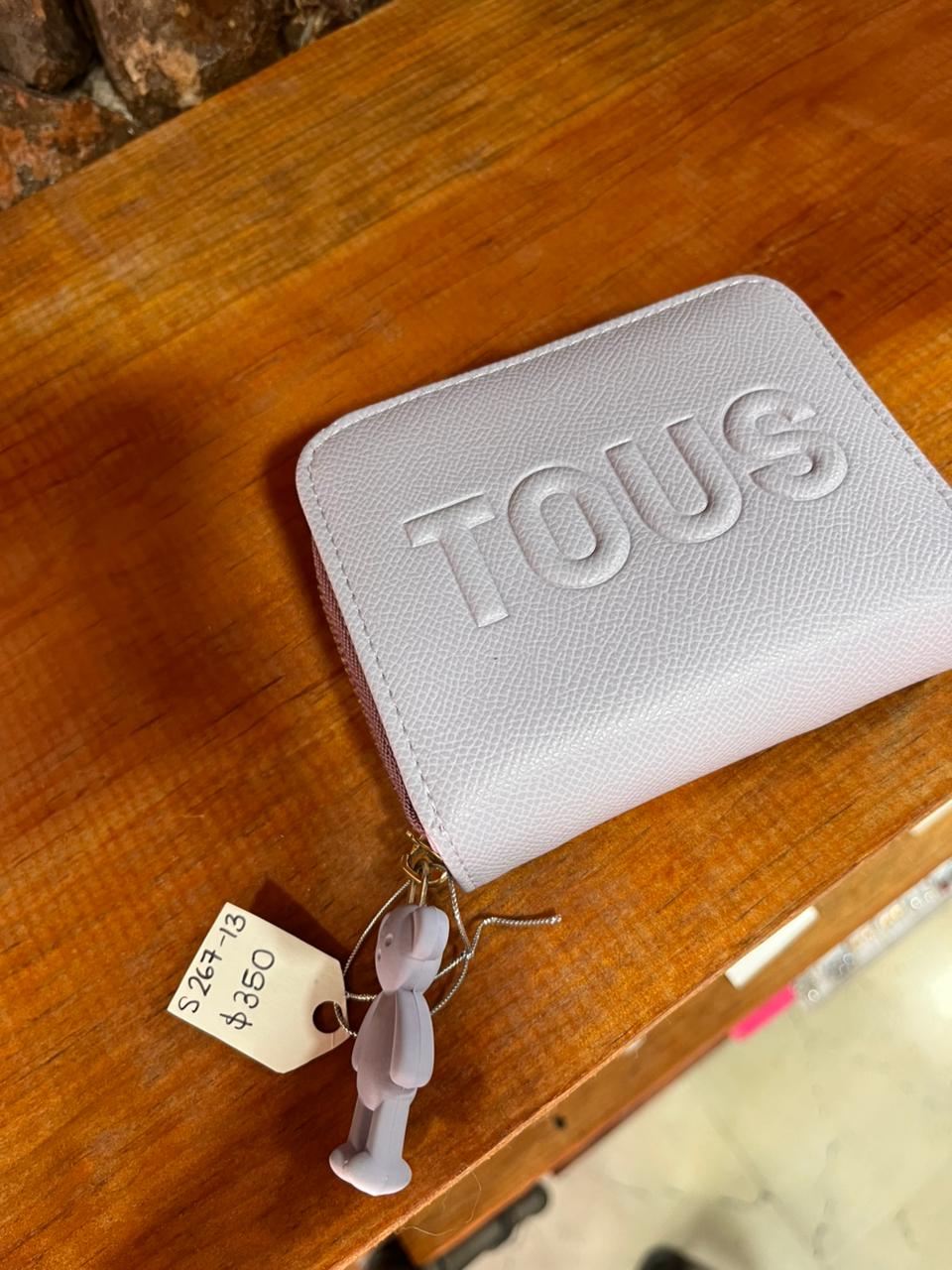 Cartera Tous color morada con cierre