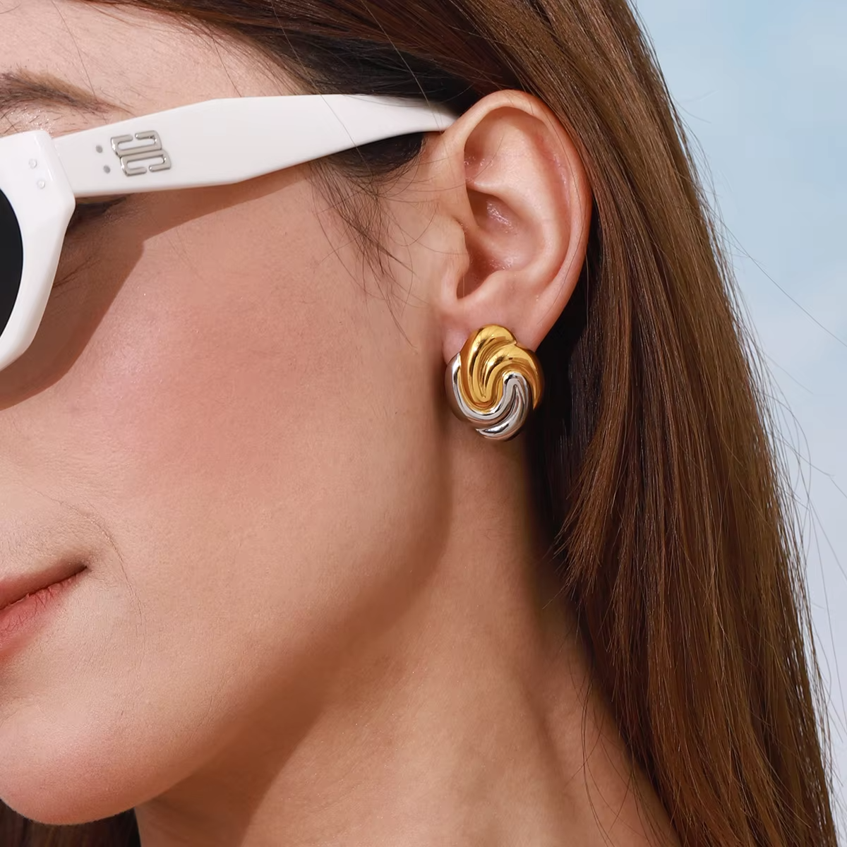 Aretes bicolor rueda