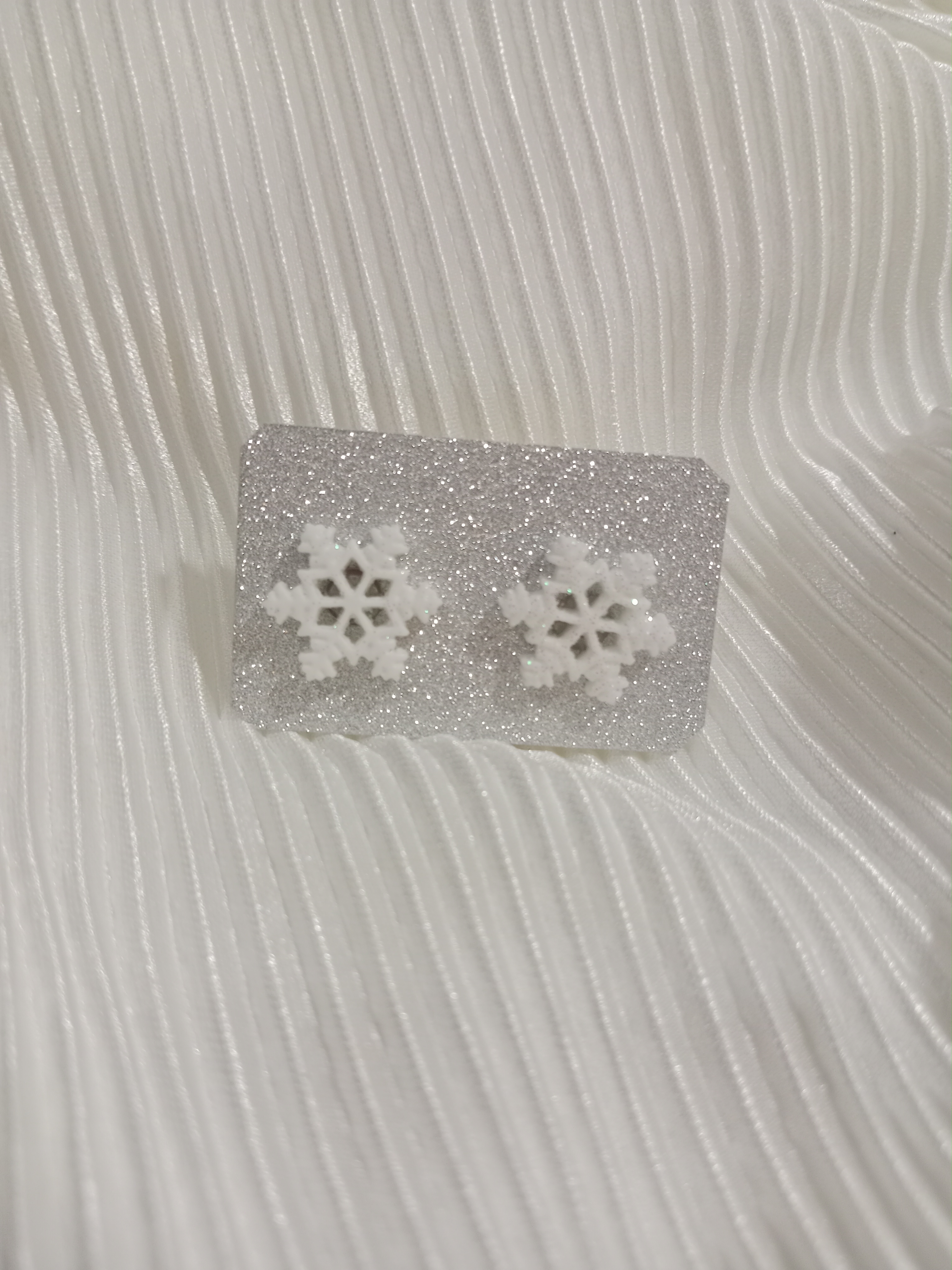 Aretes Copos de nieve