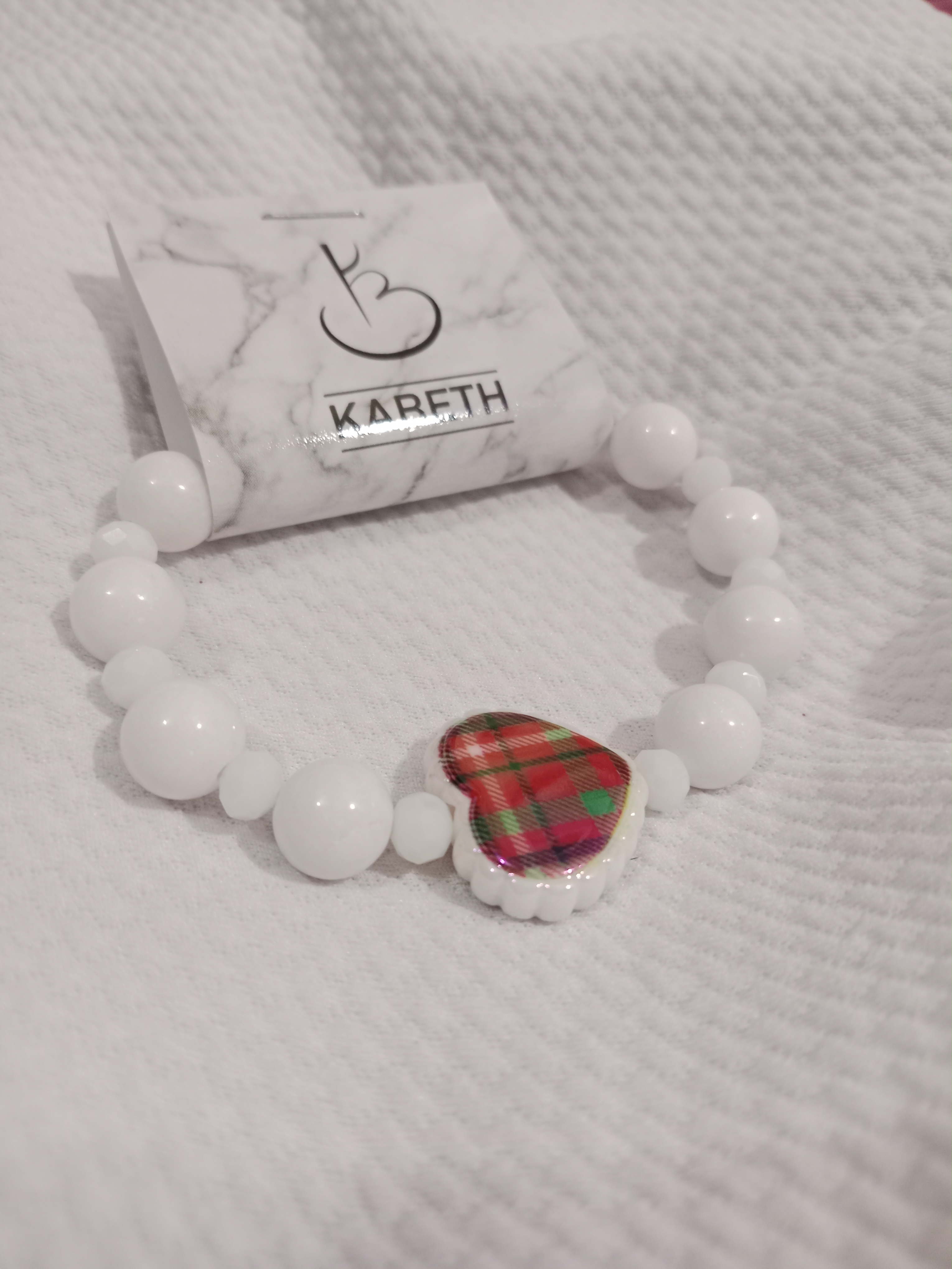 Pulsera blanca de galleta