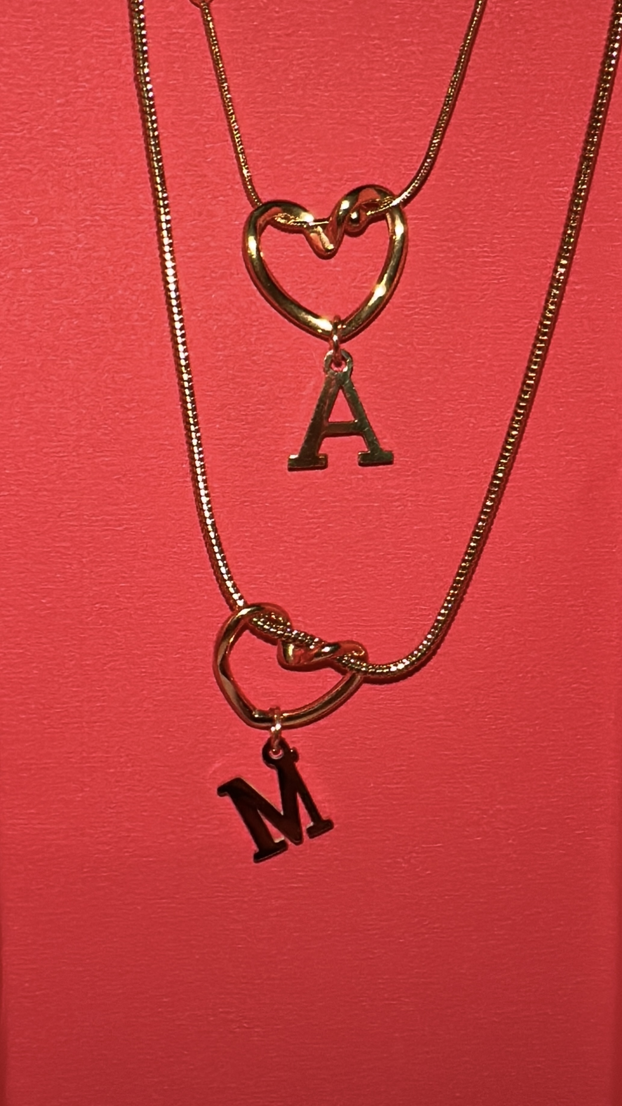 Collar con Corazón e Inicial A