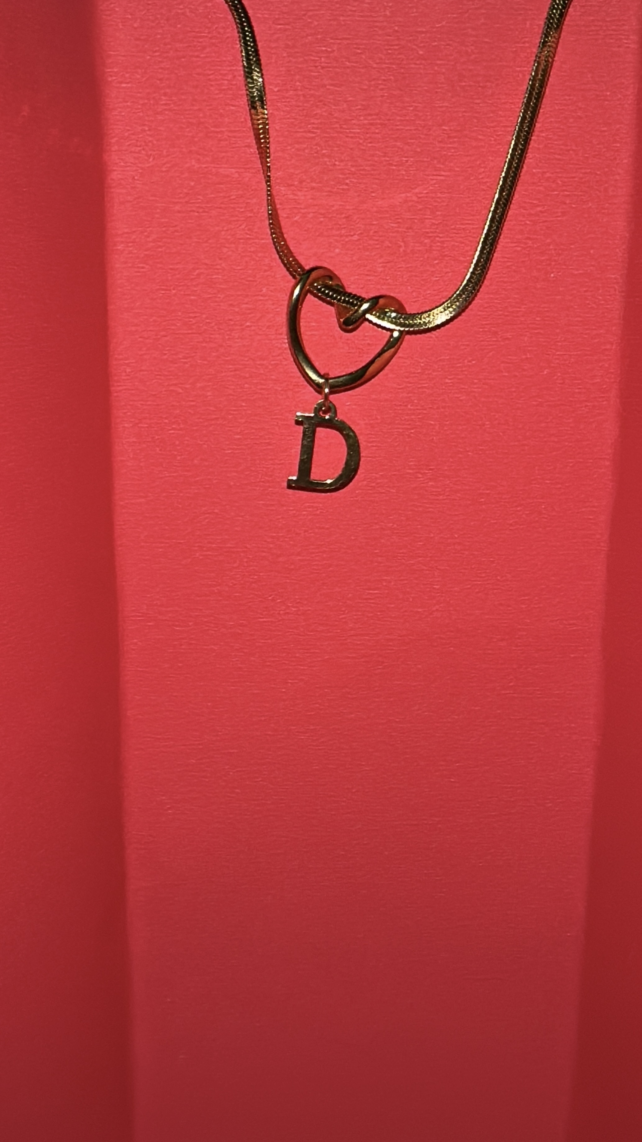 Collar con Corazón e Inicial D