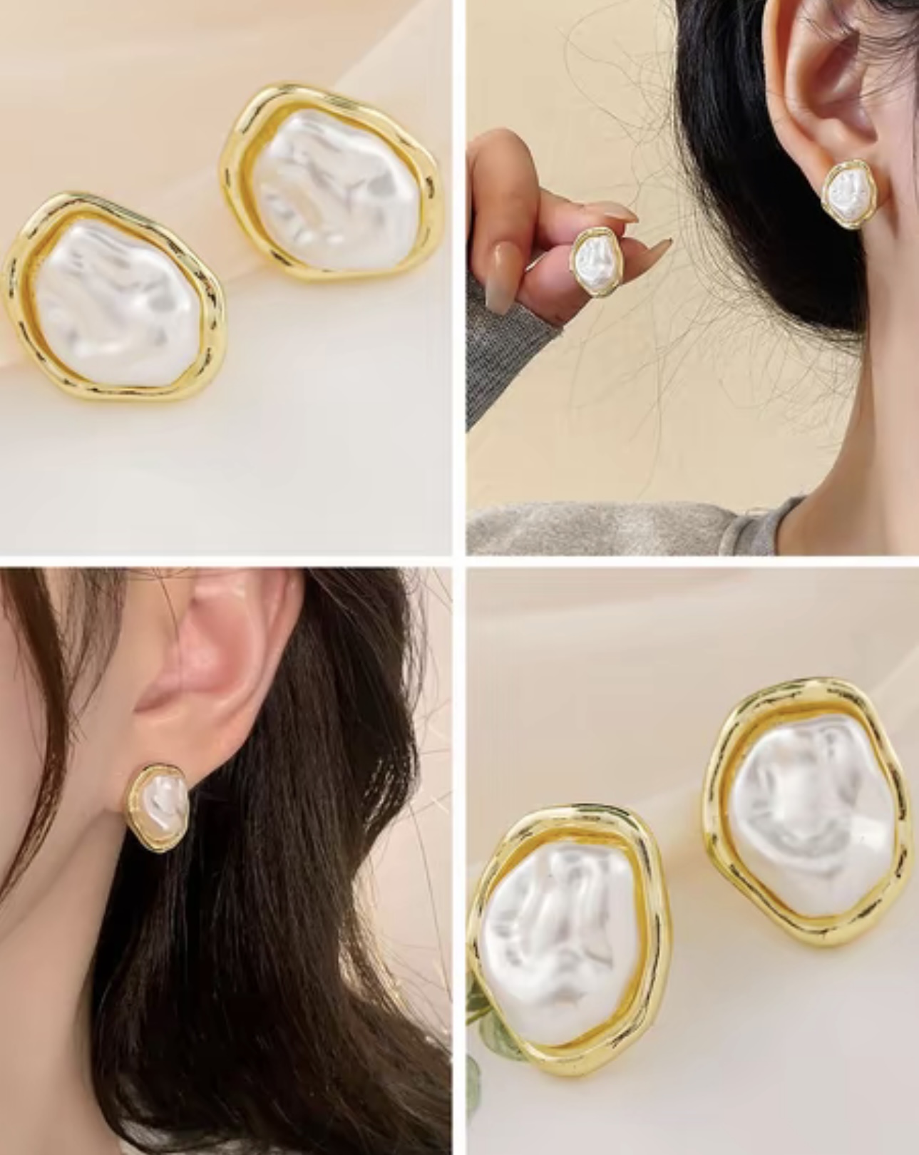Screenshot Aretes de Perlas Barrocas Irregular