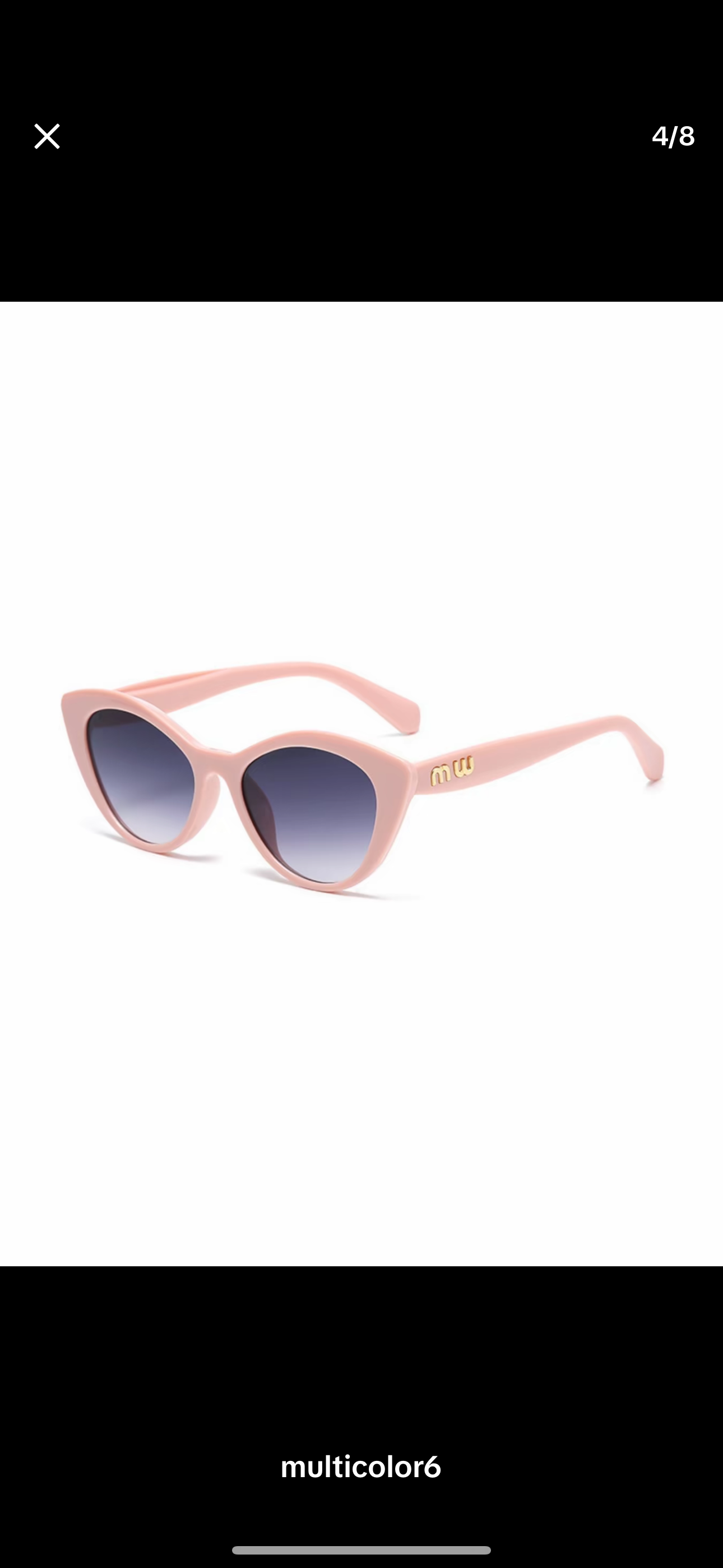 Imitación MIU MIU Gafas de Sol Rosa Claro