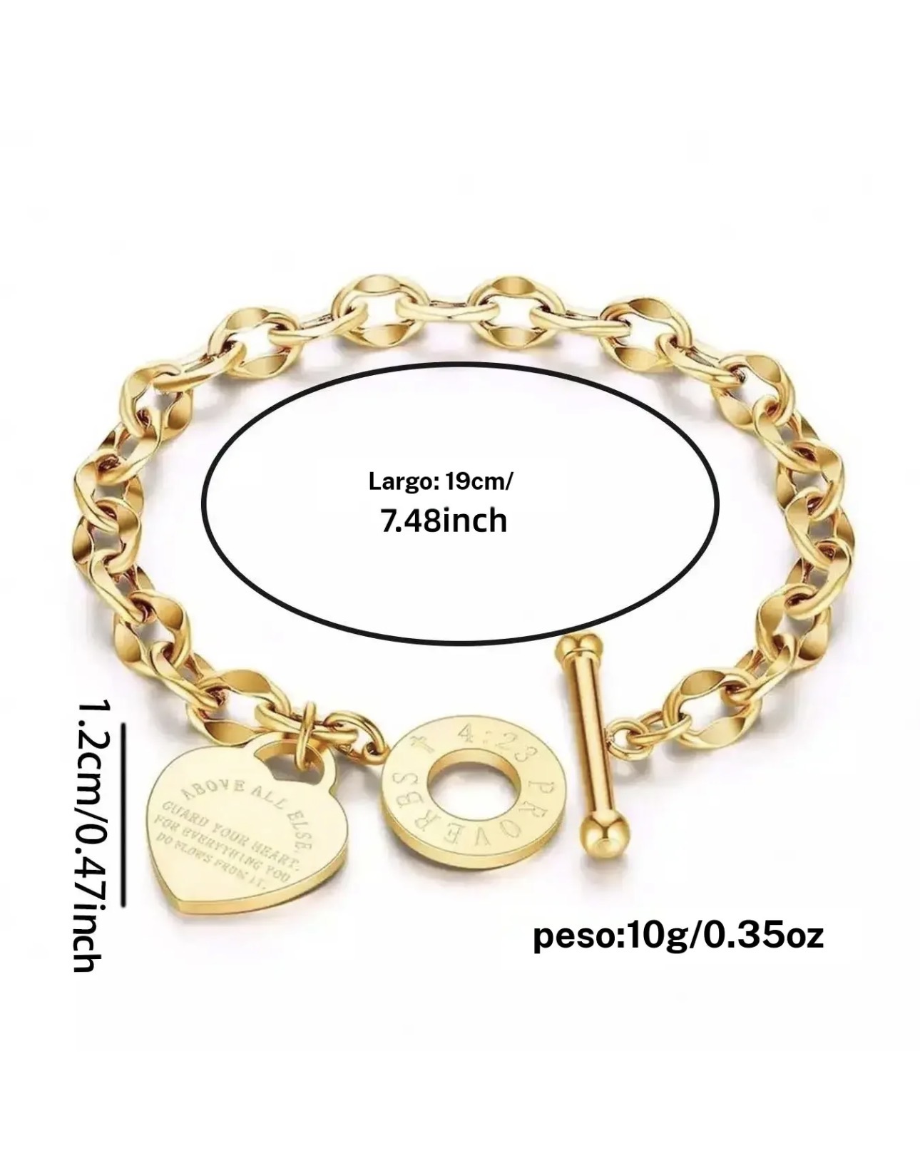 Pulsera de Mujer Con Corazón Colgante