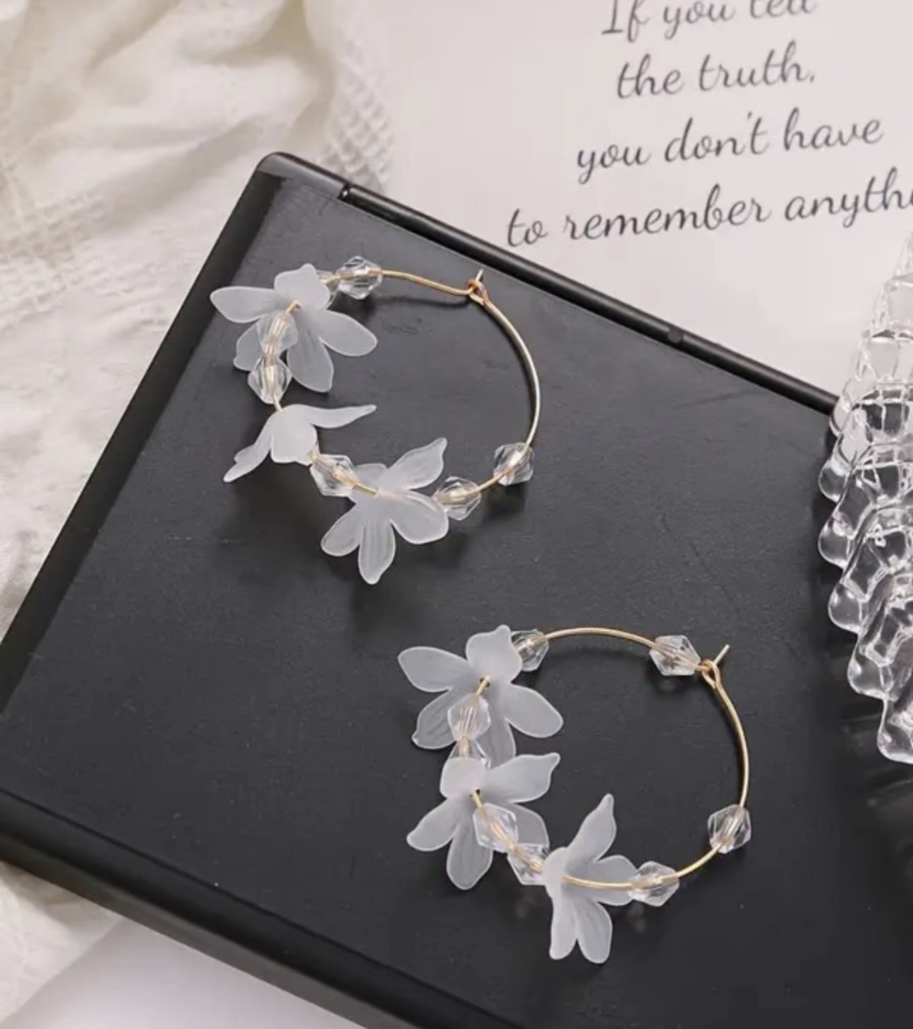 Arracada Flores Blancas