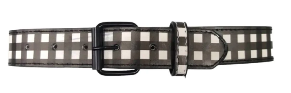 Collar para mascota diseño cuadros blanco con negro