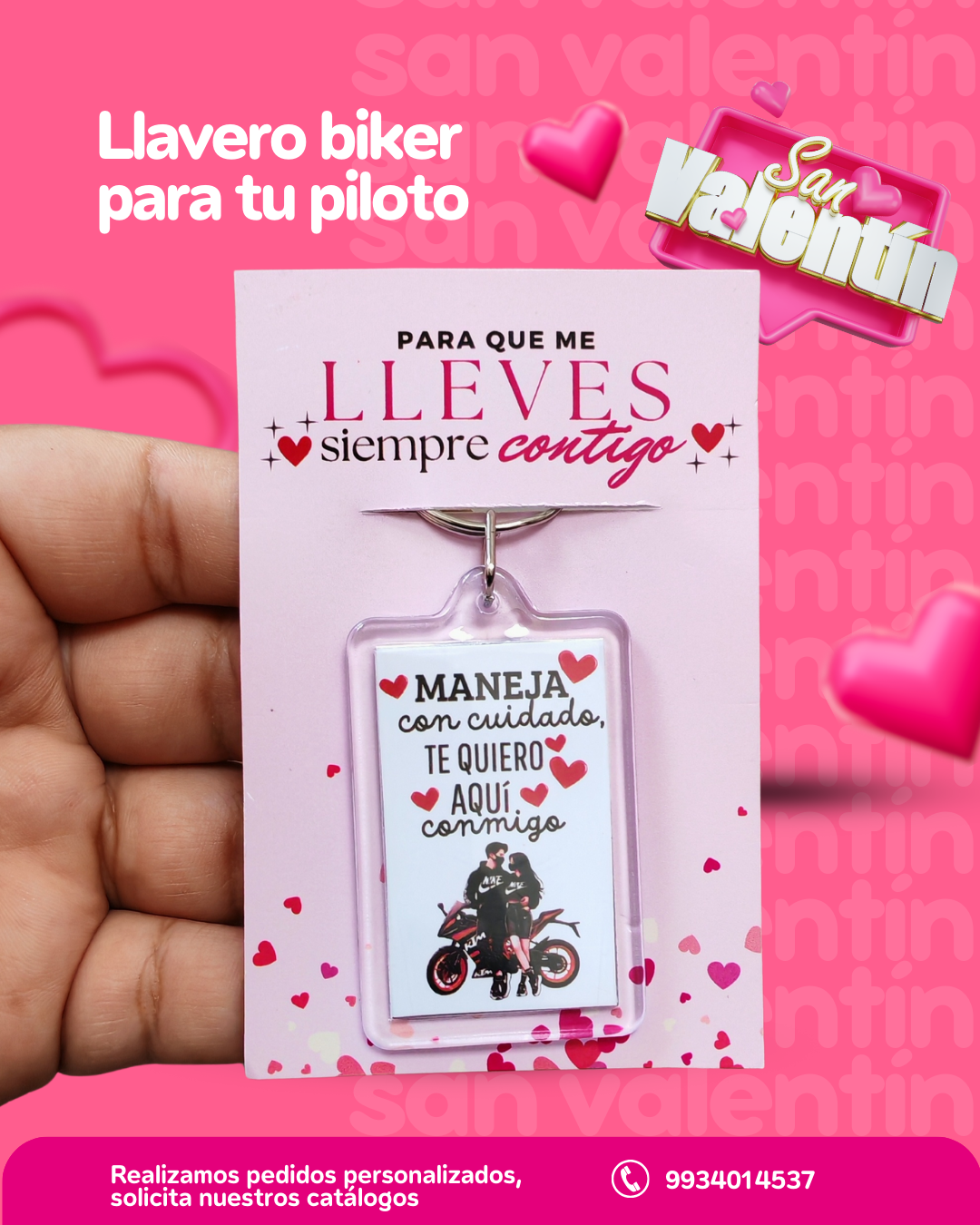 Llavero biker para tu piloto