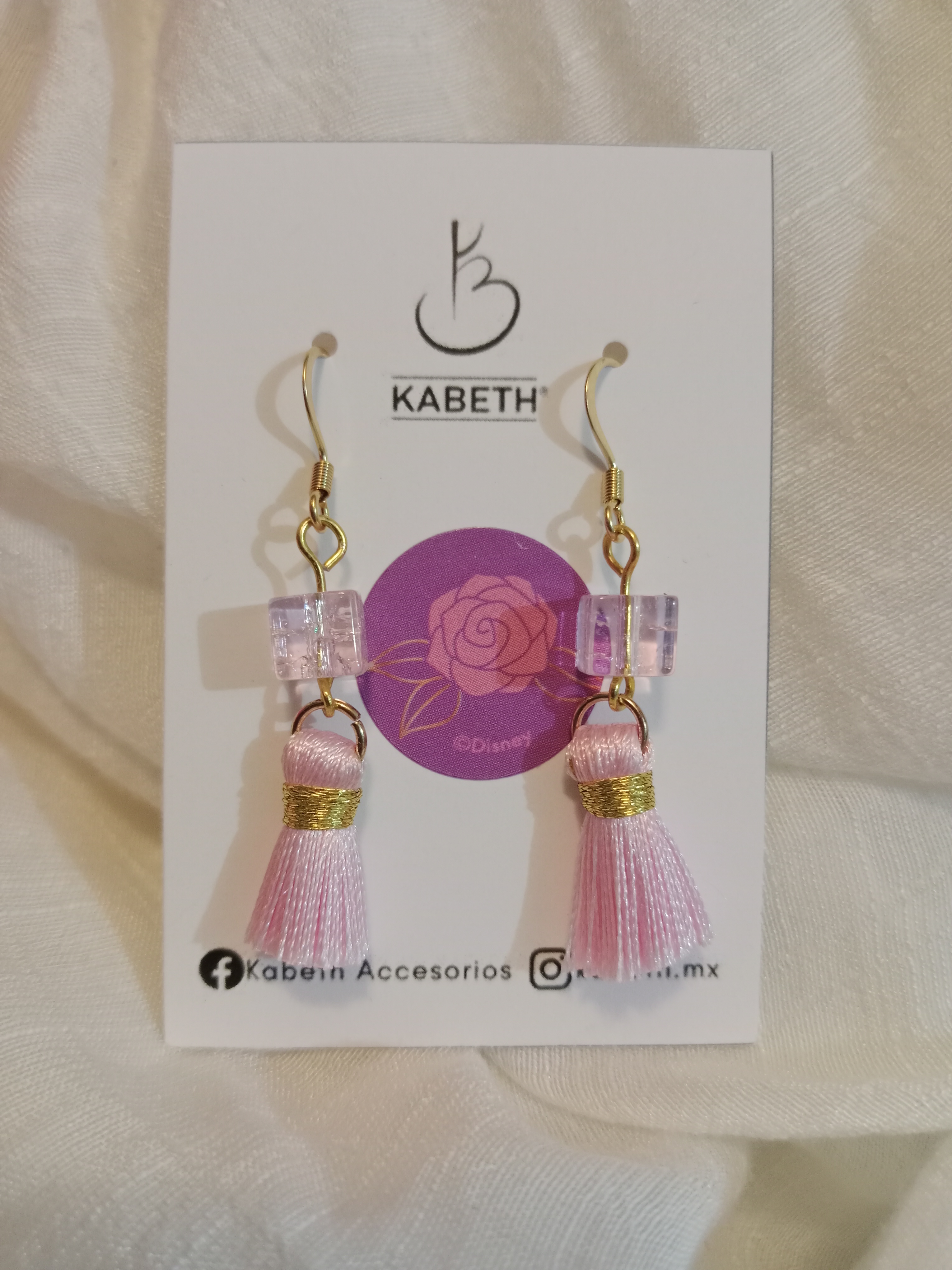 Aretes Cuadrados Rosa