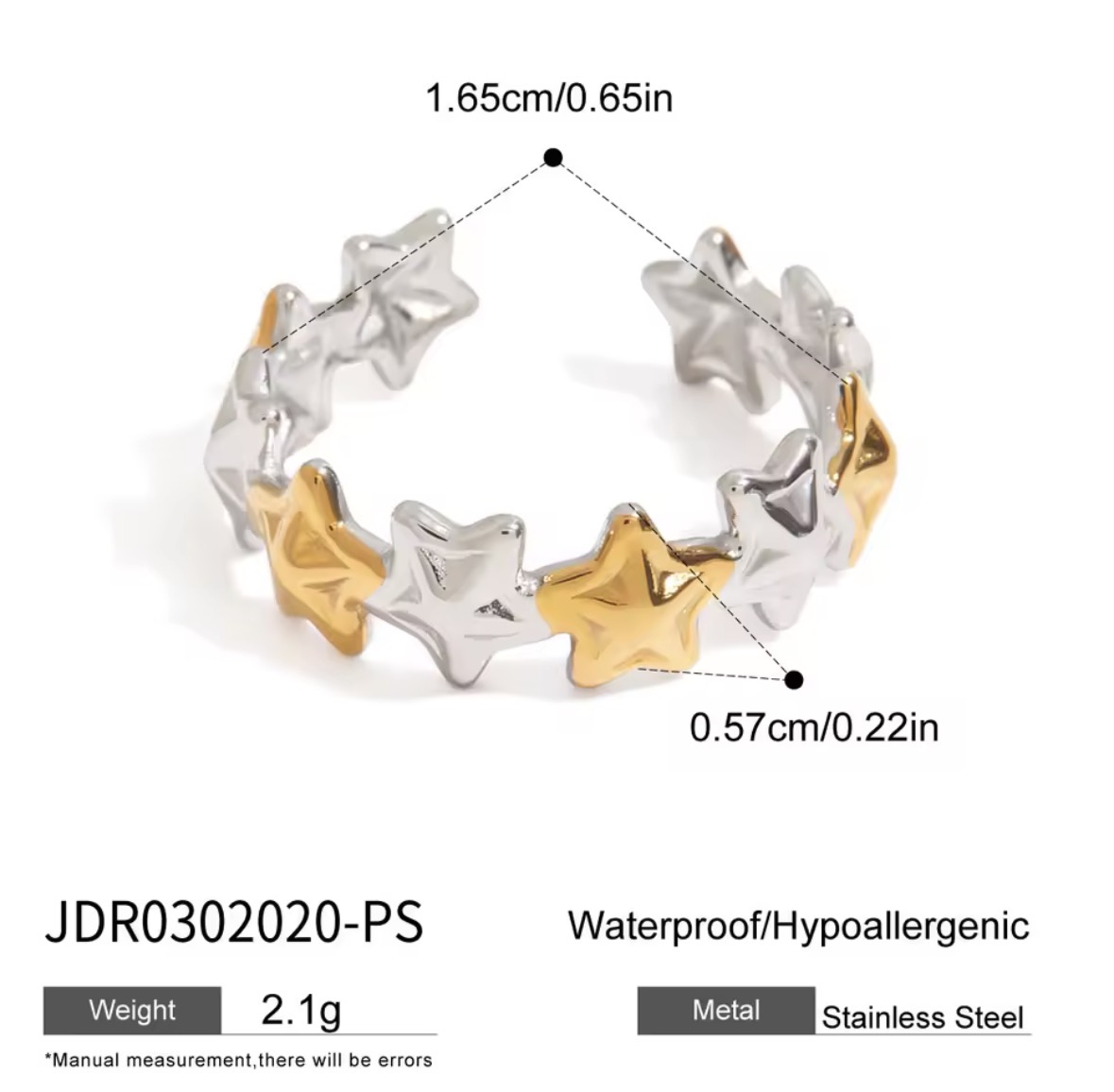 Screenshot Anillo estrella delgado