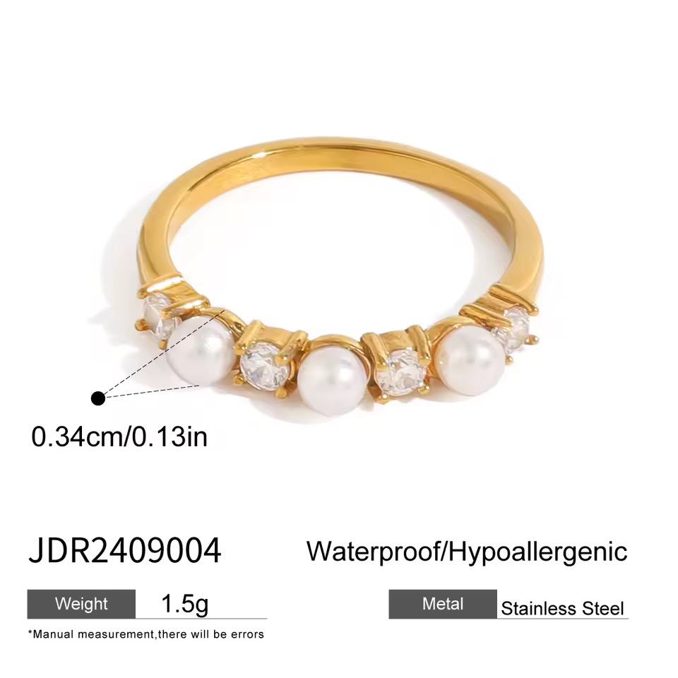 Anillo básico perla 7