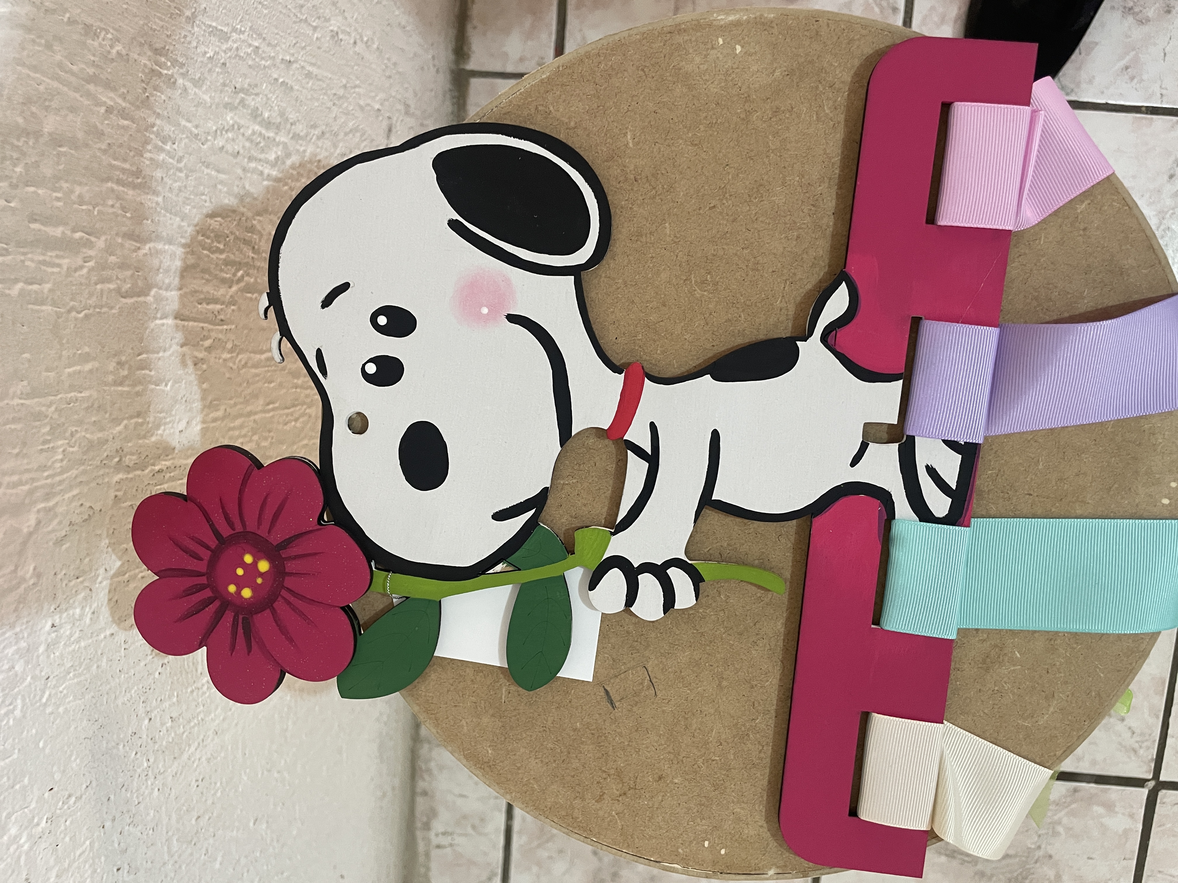 Porta moños snoopy