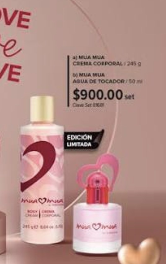 Set de agua de perfume mua mua