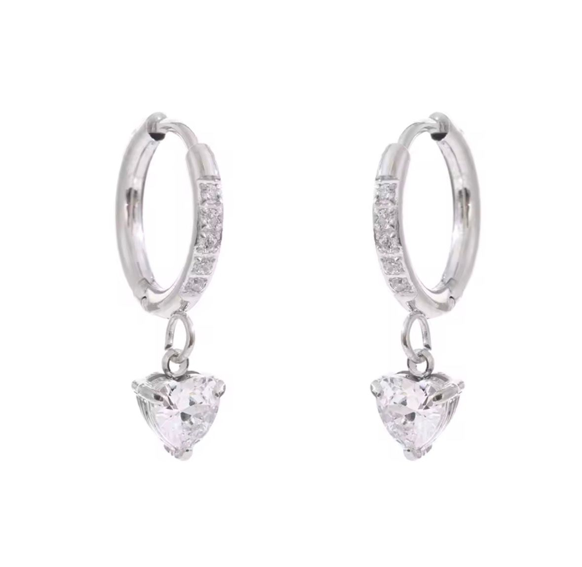 Huggie plata brillito