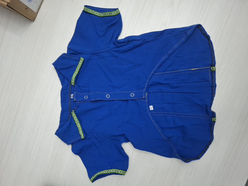 Guayabera para mascota color azul rey talla 1