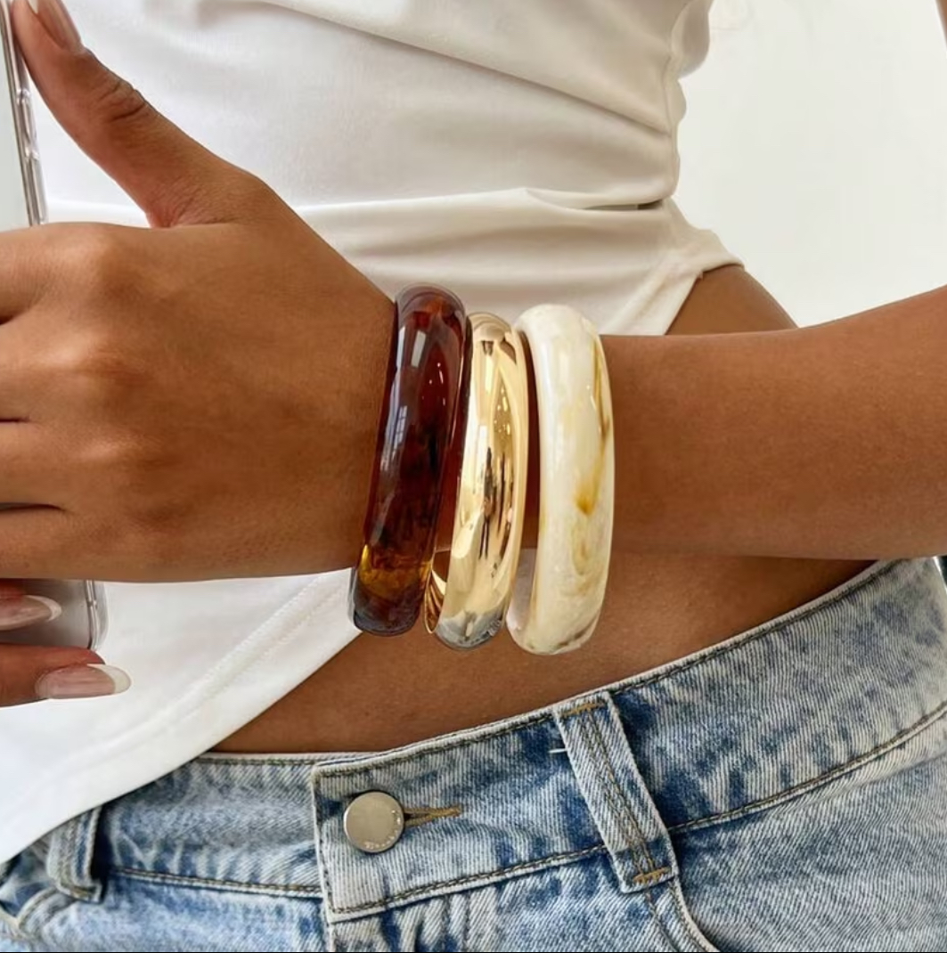 Pulseras acrílicas chunkys