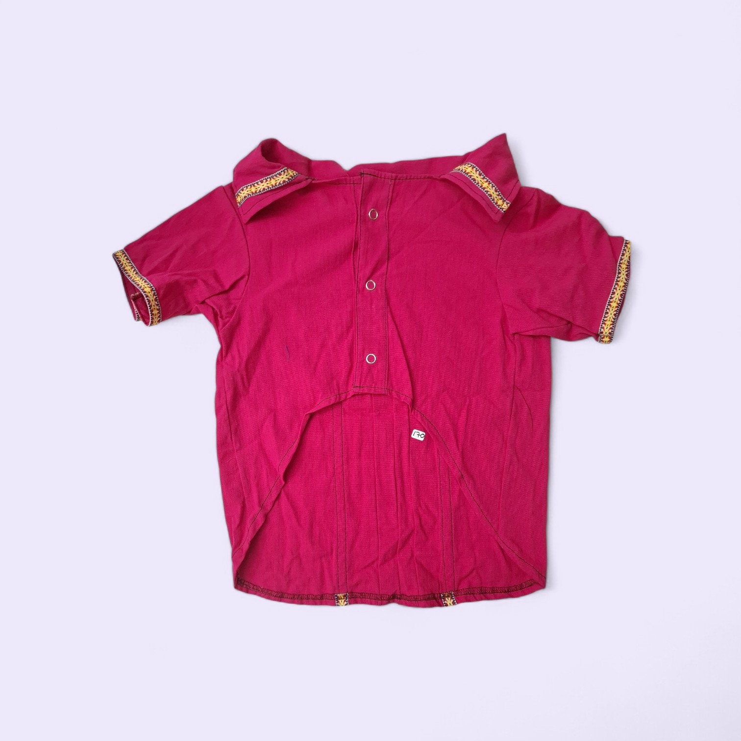 Guayabera para mascota talla 7 color rosa