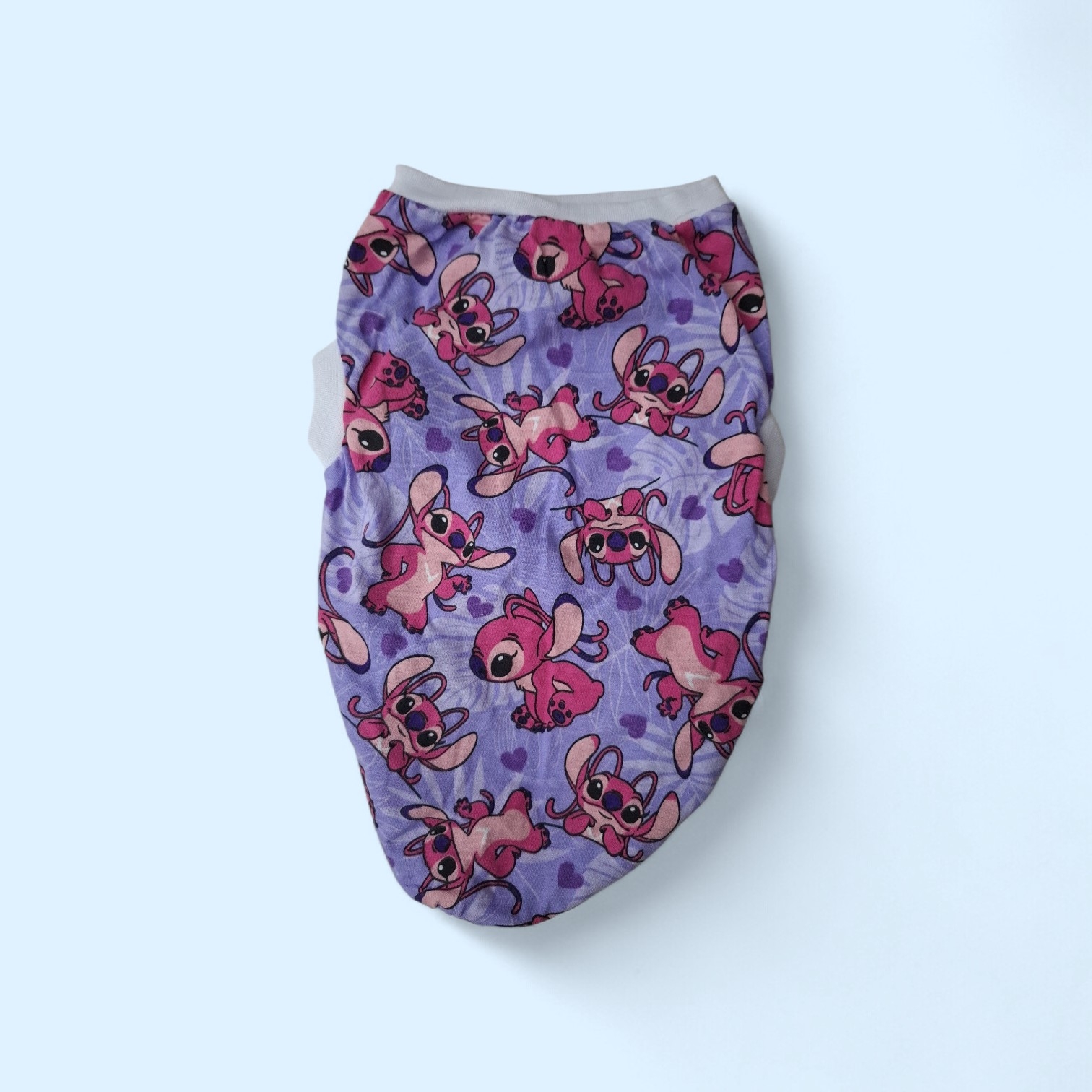 Playerita para mascota estampado de Stitch rosa talla 5
