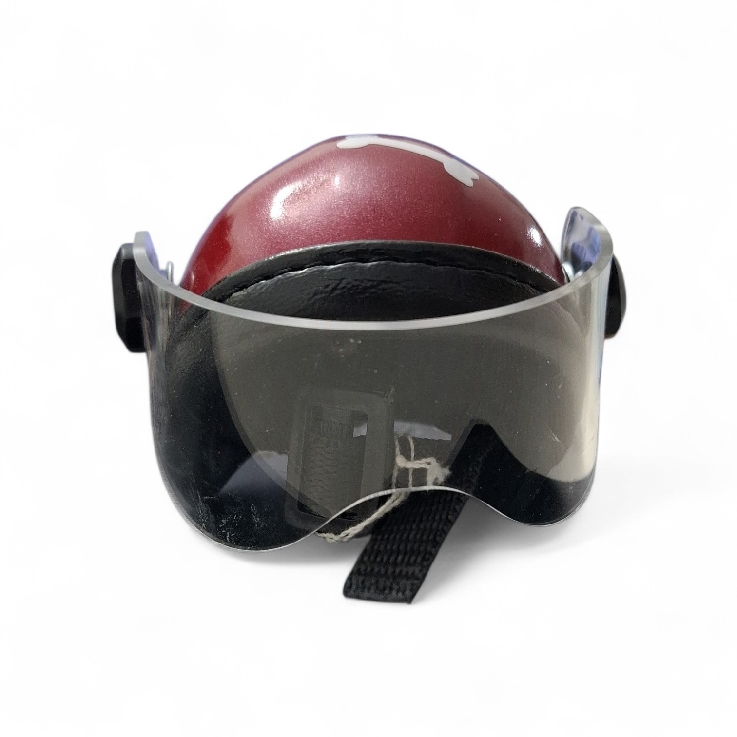 CASCO PARA MASCOTA TAMAÑO EXTRA CHICO COLOR ROJO