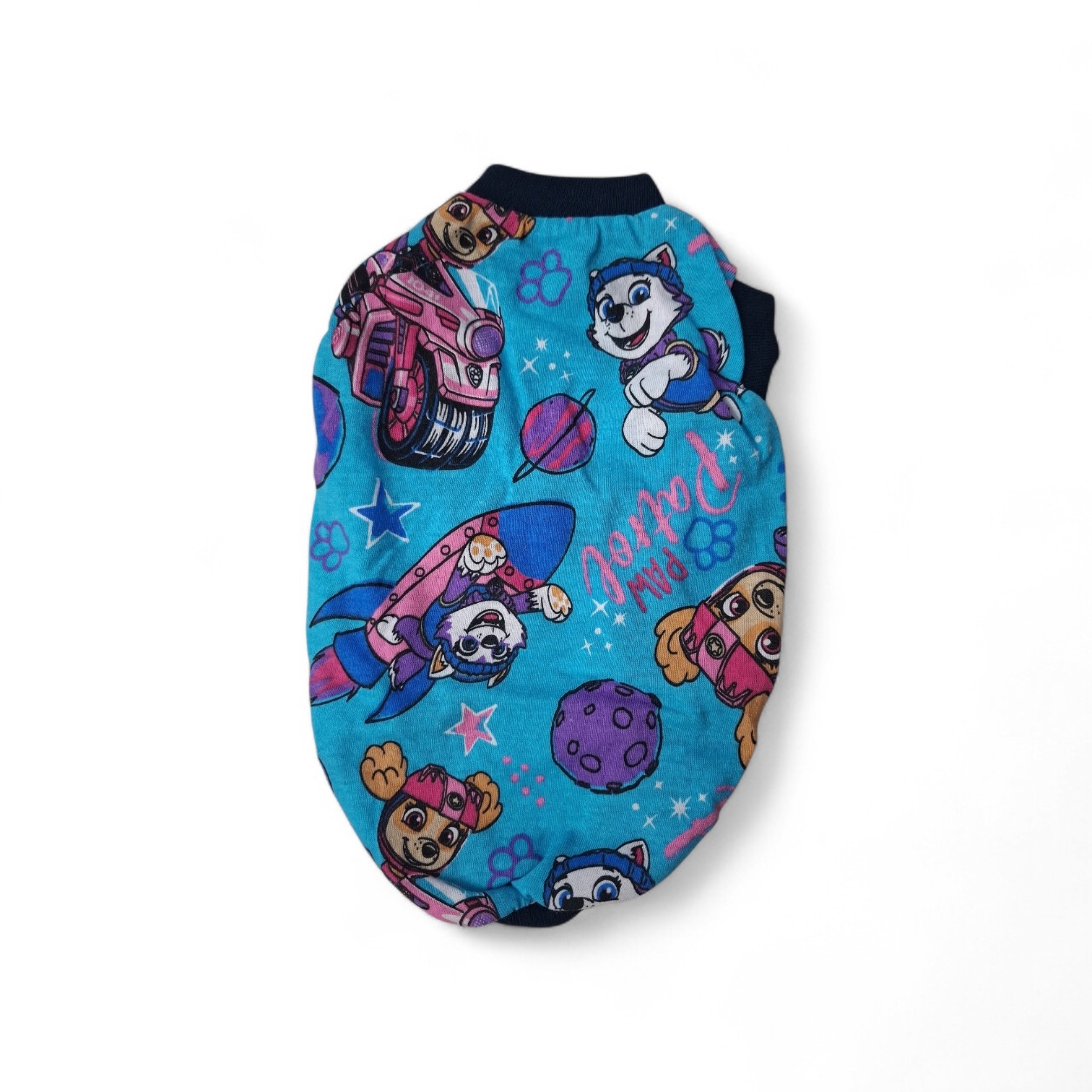 Playerita para mascota color azul estampado paw patrol talla 1