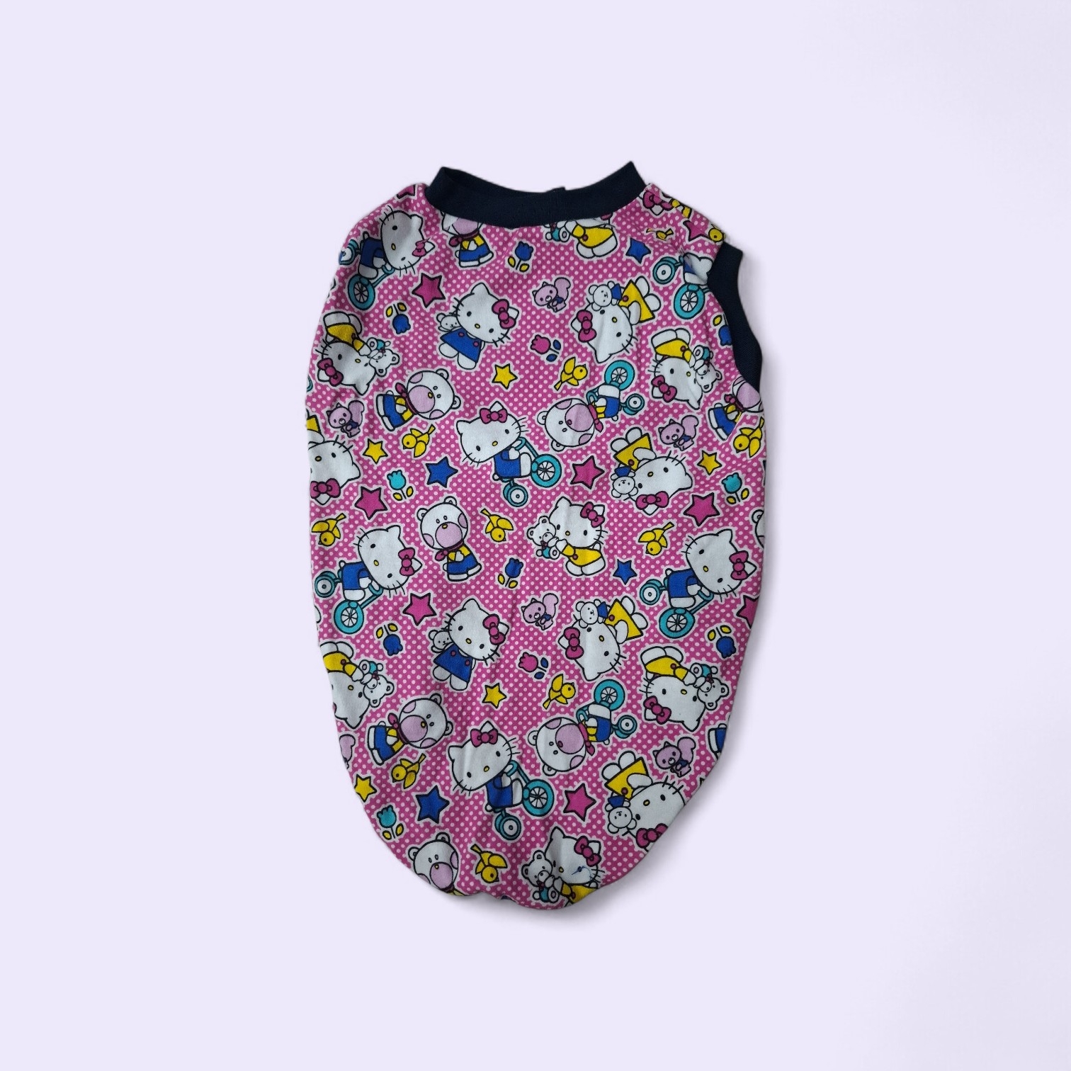 Playerita para mascota estampado hello kitty rosa talla 5