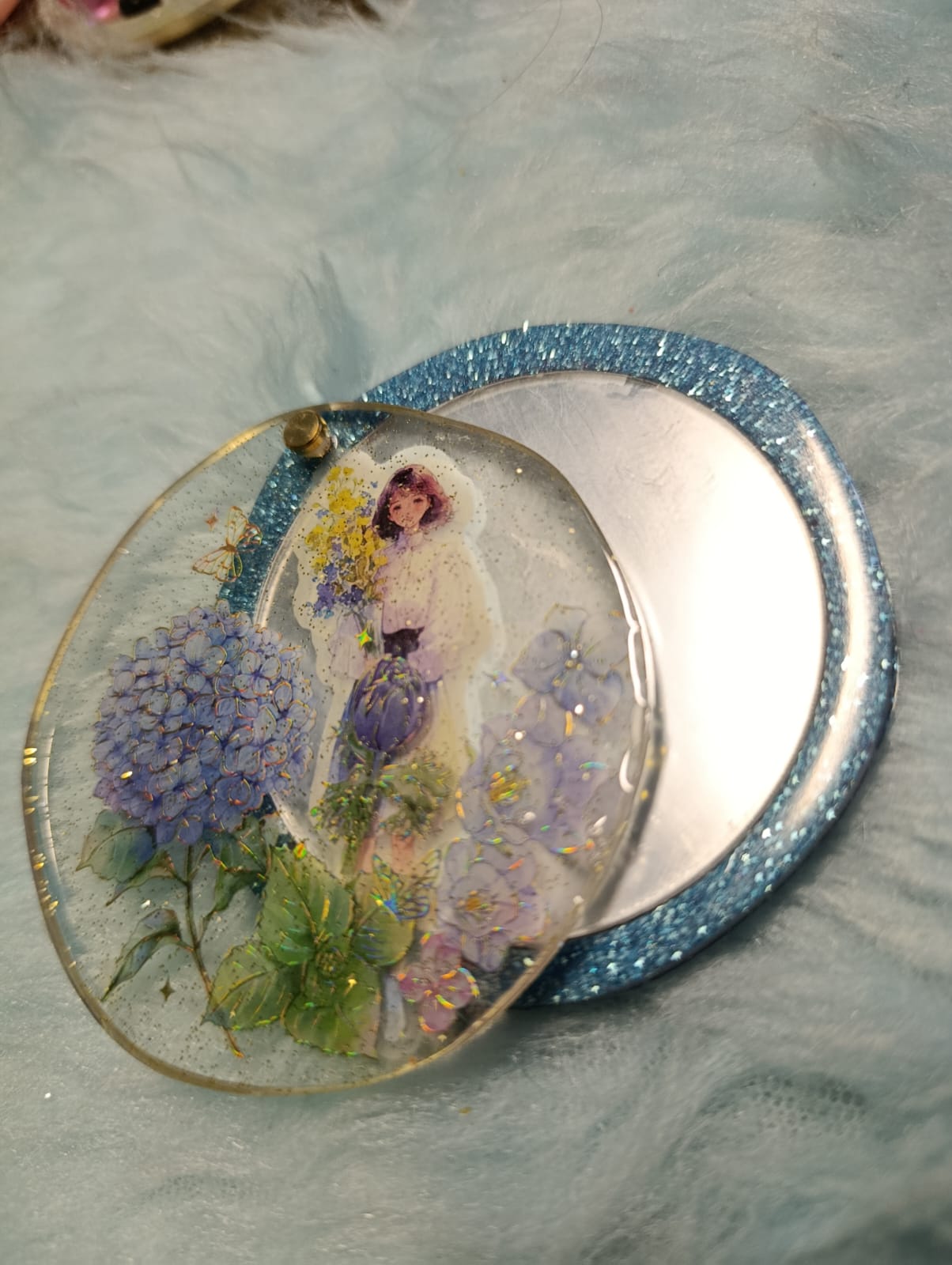 Espejo de resina de bolsillo