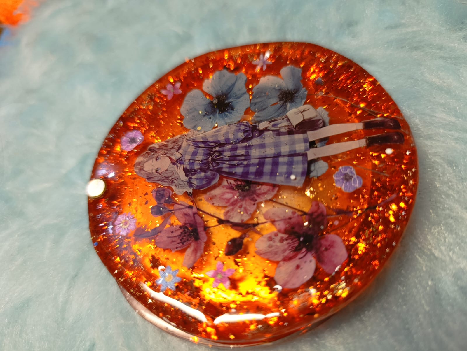 Espejo de bolsillo de resina