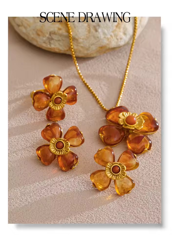 IMG_0107 Juego collar y aretes amber