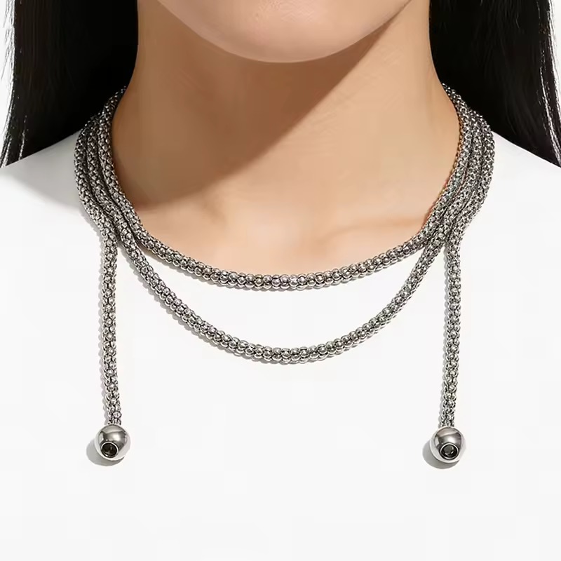 Collar multiforma plata