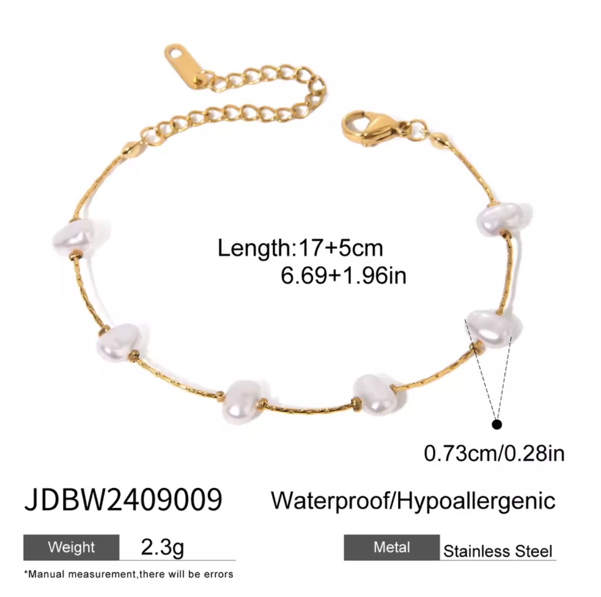 Screenshot Pulsera elegante perla